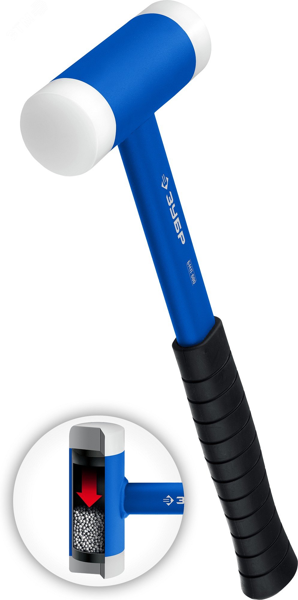 Изображение товара Молоток безинерционный с полиамидными бойками БМП 680 г 40 мм (шт)