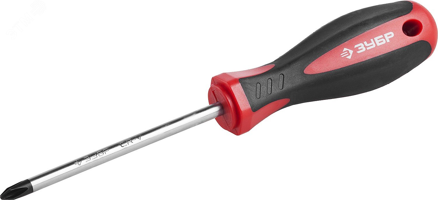 Изображение товара Отвертка PH2x100 мм профессиональная отвертка с двухкомпонентной рукояткой ЗУБР