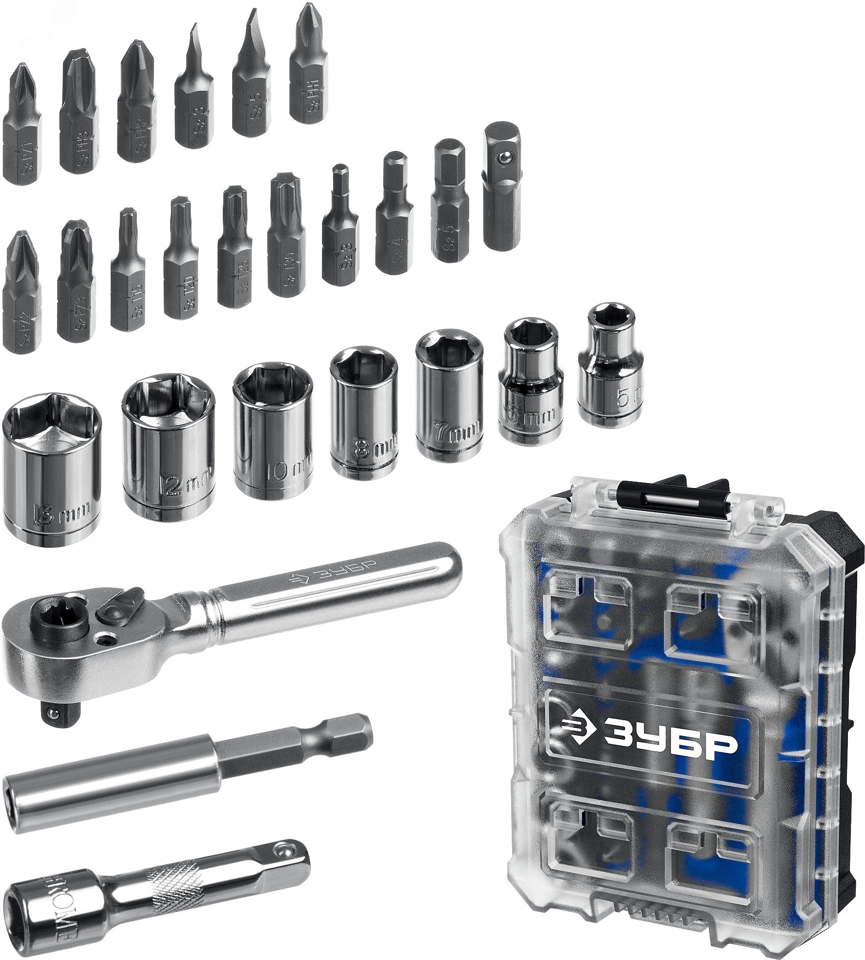 Изображение товара Трещетка с насадками Компакт, набор 26 шт (набор)