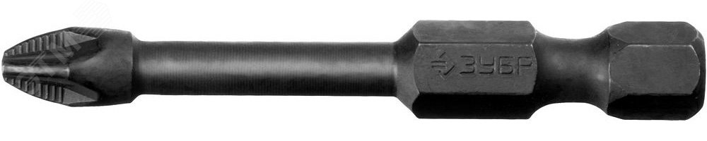 Изображение товара Набор ударных бит ZUBR PZ2 50 мм 2 шт профессиональные кованые для шуруповерт