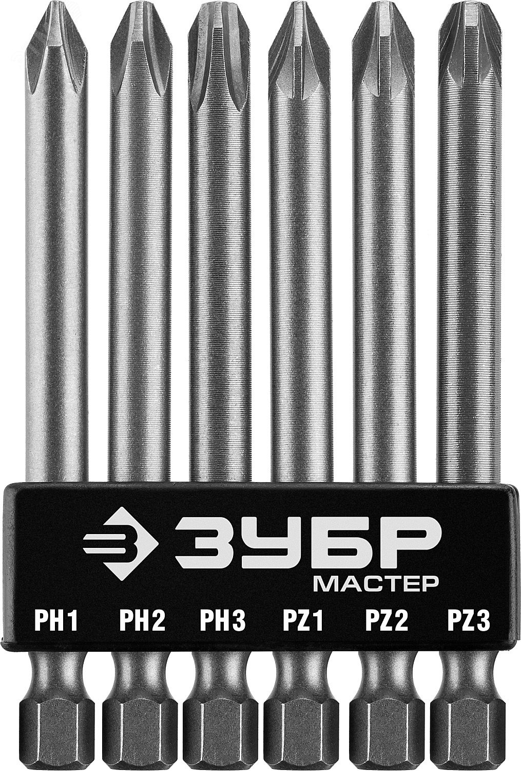 Изображение товара Набор бит длинных МХ-6 CR-V от ЗУБР для ручного и механизированного инструмента