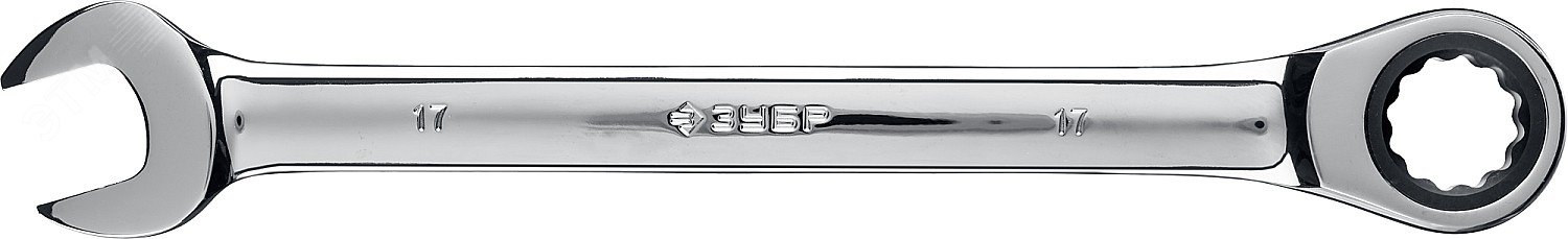 Ключ гаечный комбинированный трещоточный 17 мм 27074-17_z01 ЗУБР - превью 2