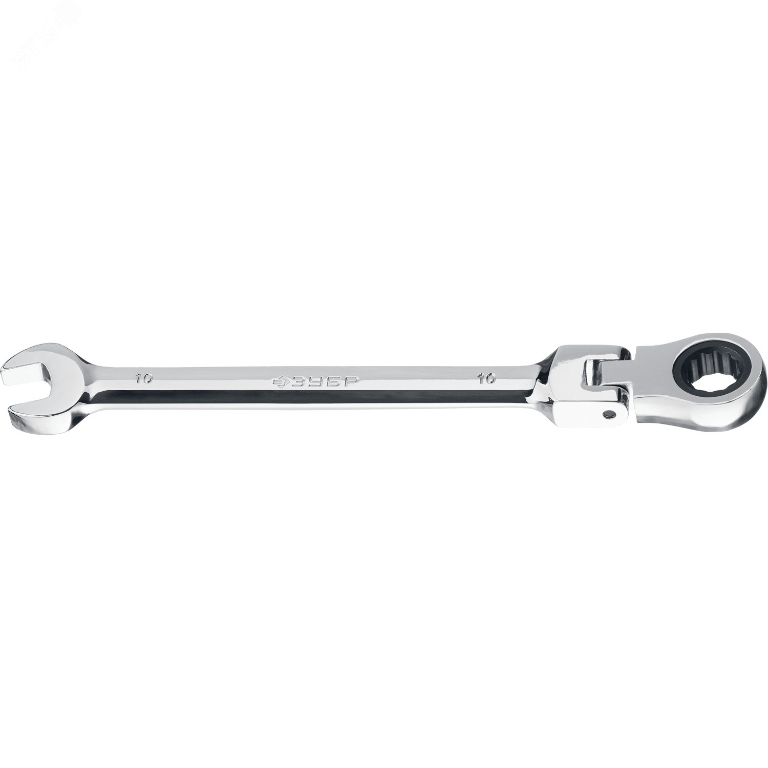 Ключ гаечный комбинированный трещоточный шарнирный 10 мм 27101-10 ЗУБР - превью
