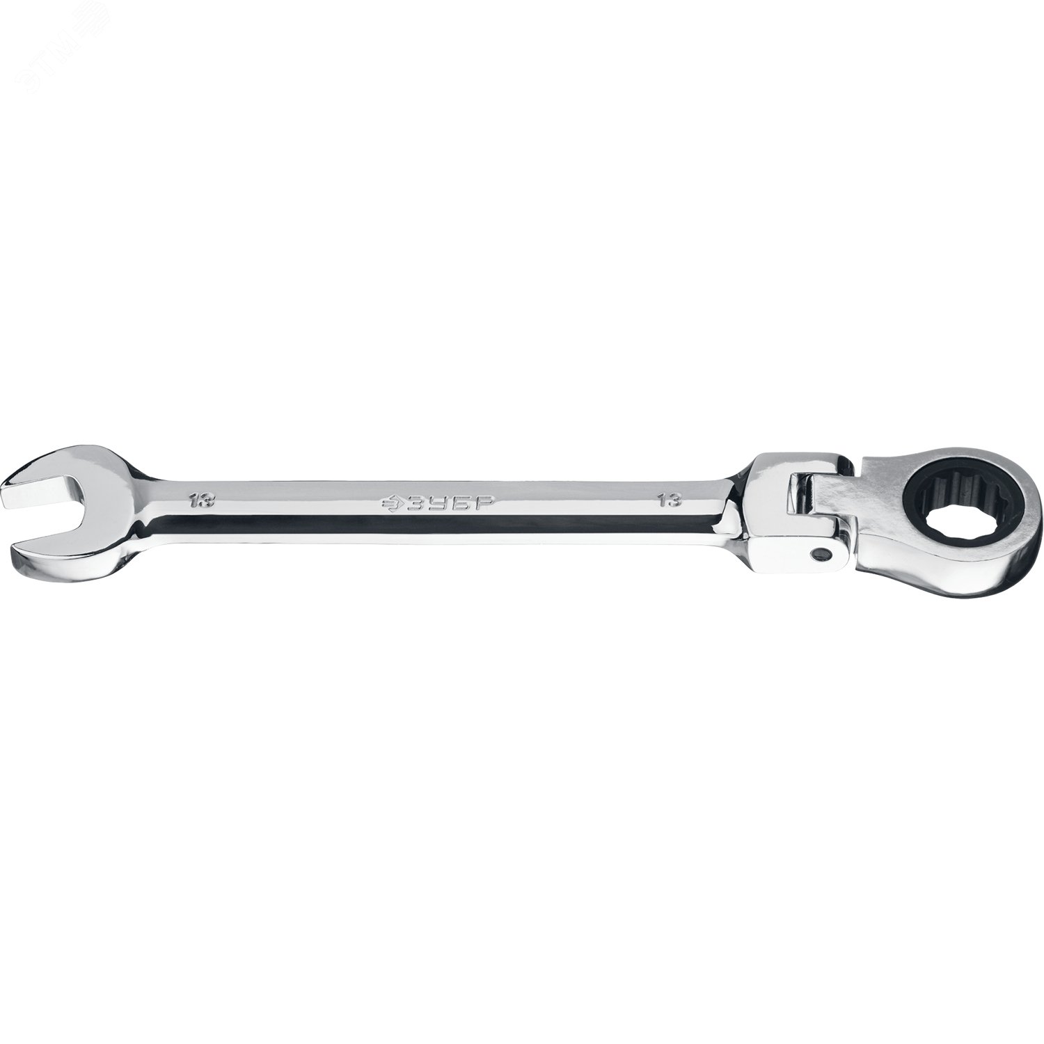 Ключ гаечный комбинированный трещоточный шарнирный 13 мм 27101-13 ЗУБР - превью