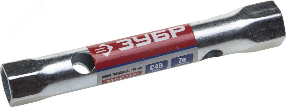 Изображение товара Ключ торцовый трубчатый двухсторонний Мастер 12х13мм для работы с шестигранным крепежом