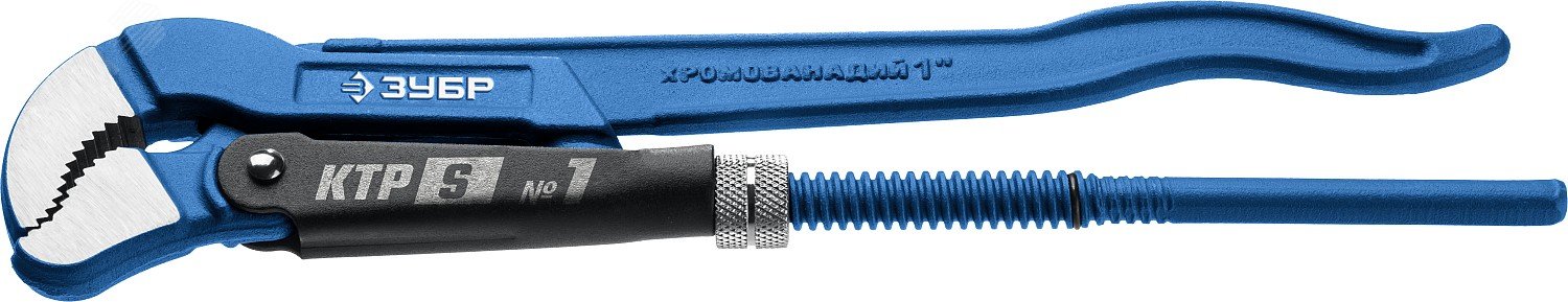 Изображение товара Ключ трубный изогнутые губки КТР S №1 ЗУБР профессиональный инструмент
