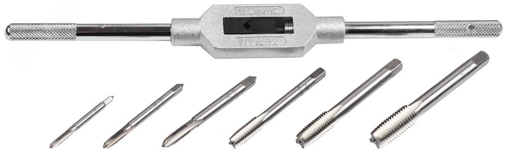 Изображение товара Набор метчиков на карточке, сталь 9ХС 8 предметов (упак)