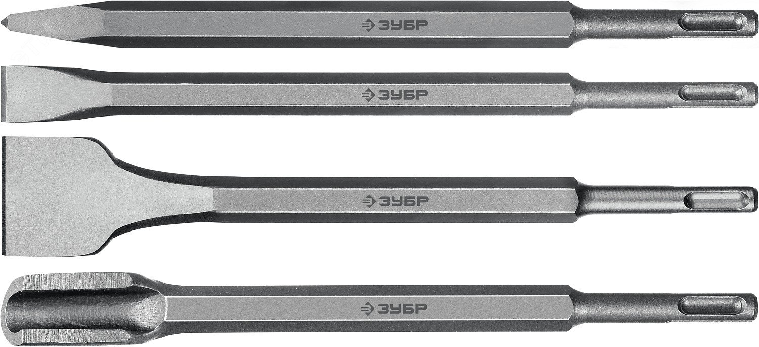 Изображение товара Набор зубил 250 мм ПРОФЕССИОНАЛ БУРАН SDS-Max, 4 шт