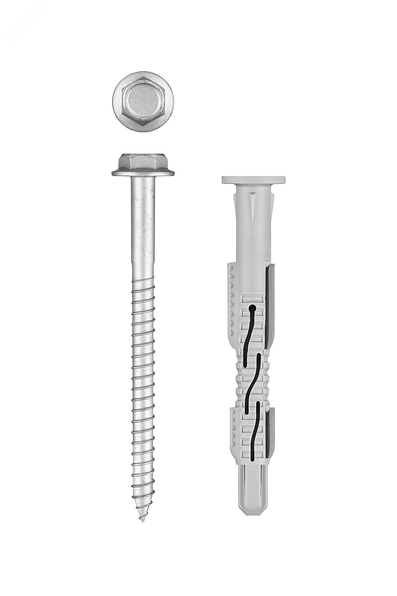 Изображение товара Дюбель фасадный, нейлон/цинк 10x 100 мм, 50 шт ФД-Ц (шт)