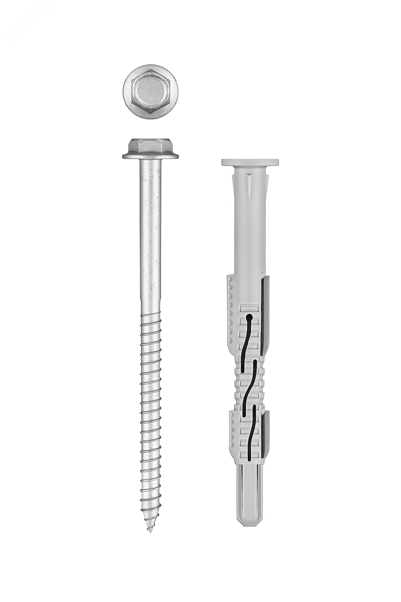 Изображение товара Фасадный дюбель нейлон цинк 10х120 мм, 50 шт от ЗУБР