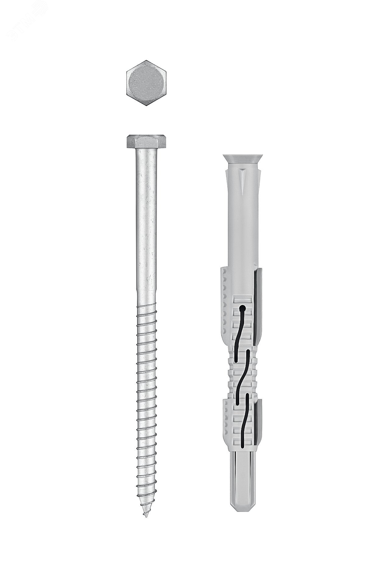 Изображение товара Дюбель фасадный, нейлон/цинк 10 x 120 мм, 50 шт ФД-П (шт)