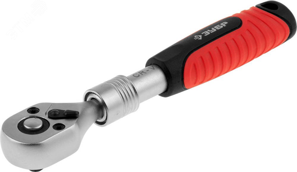 Изображение товара Трещотка для торцовых головок 1/4'' телескопическая Cr-V ЗУБР