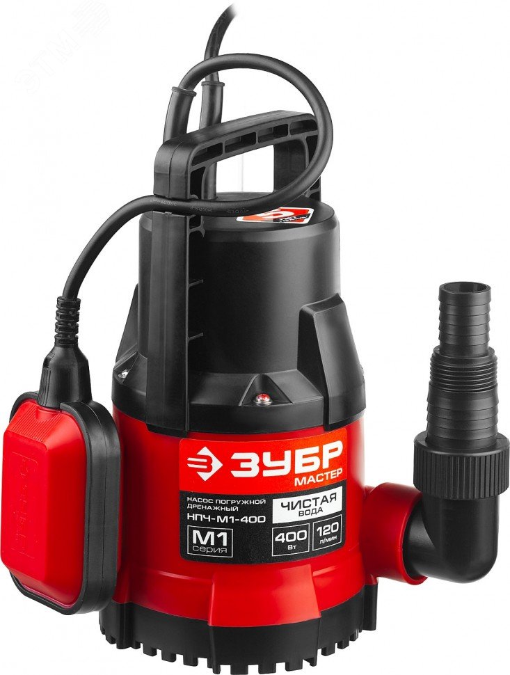 Изображение товара Дренажный насос ЗУБР НПЧ-М1-400 400 Вт для чистой воды