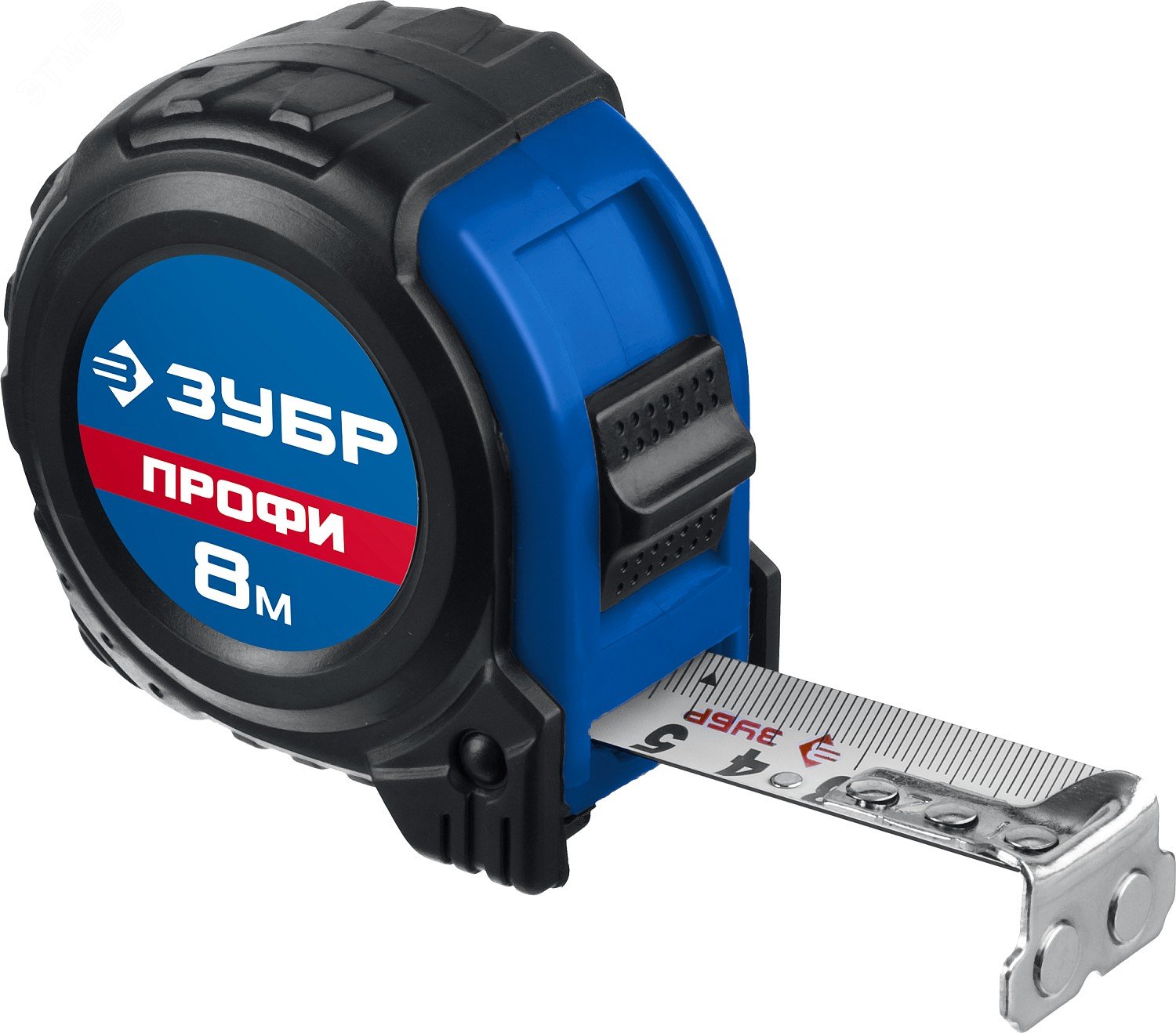 Изображение товара Профессиональная рулетка ЗУБР 8 м 25 мм с нейлоновым покрытием и магнитным зацепом