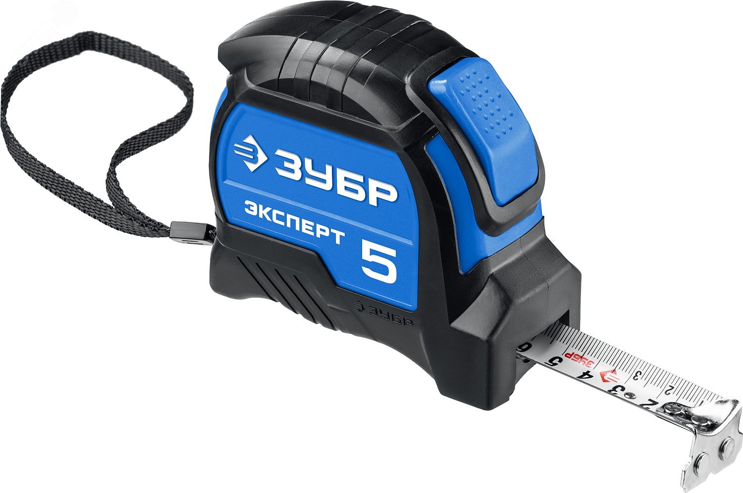 Изображение товара Профессиональная рулетка с автостопом ЗУБР 5 м х 25 мм нейлоновое покрытие