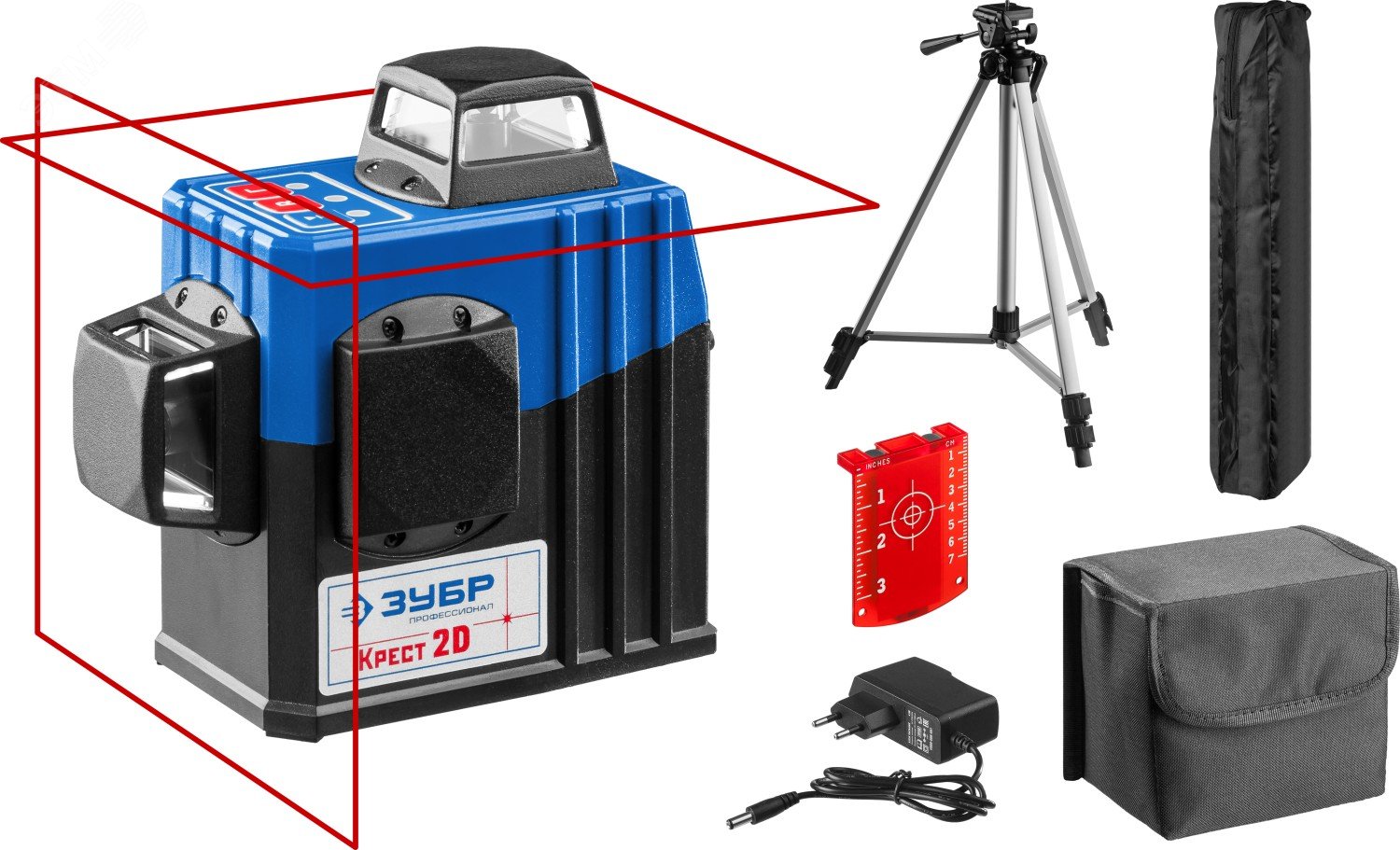 Изображение товара Нивелир лазерный 2х360град., 20м/70м, точн. +/-0,3 мм/м, штатив КРЕСТ 2D №2