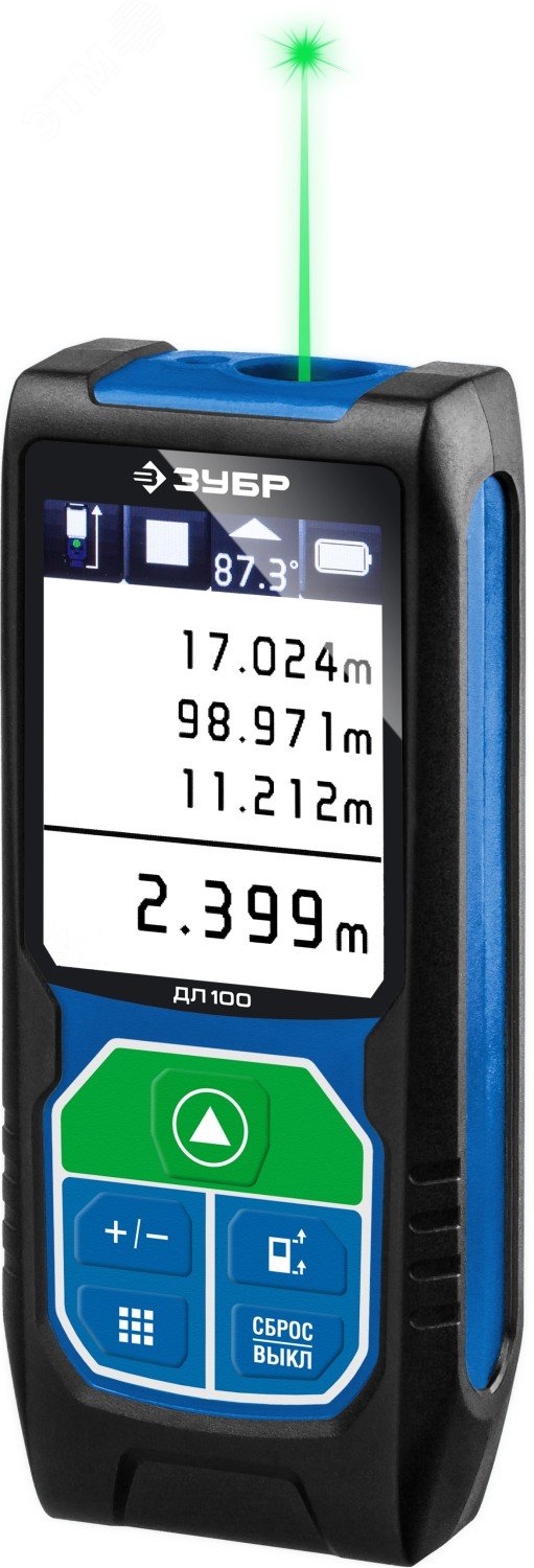 Изображение товара Лазерный дальномер ДЛ-100 с точностью 2 мм и дальностью 100 м