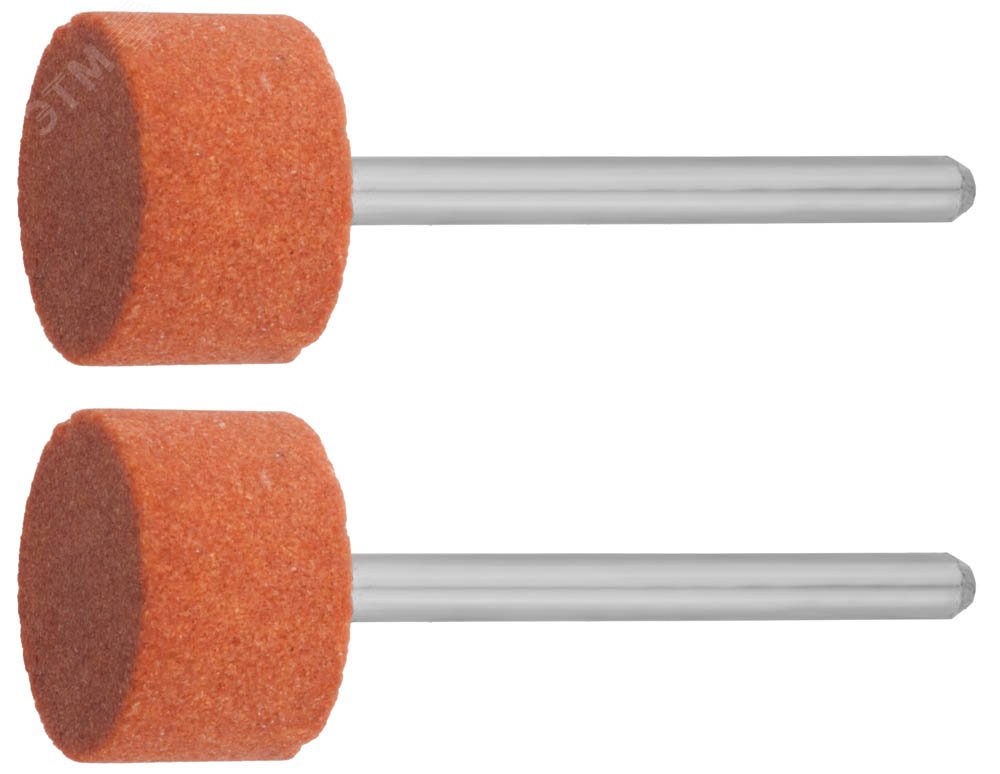 Изображение товара Круг абразивный шлифовальный на шпильке, P 120, d 15,0x10,0х3,2мм, L 45мм, 2шт (упак)