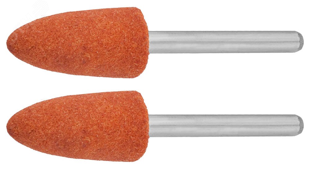 Изображение товара Конус абразивный шлифовальный на шпильке, P 120, d 9,5x19,0х3,2 мм, L 45мм, 2шт (упак)