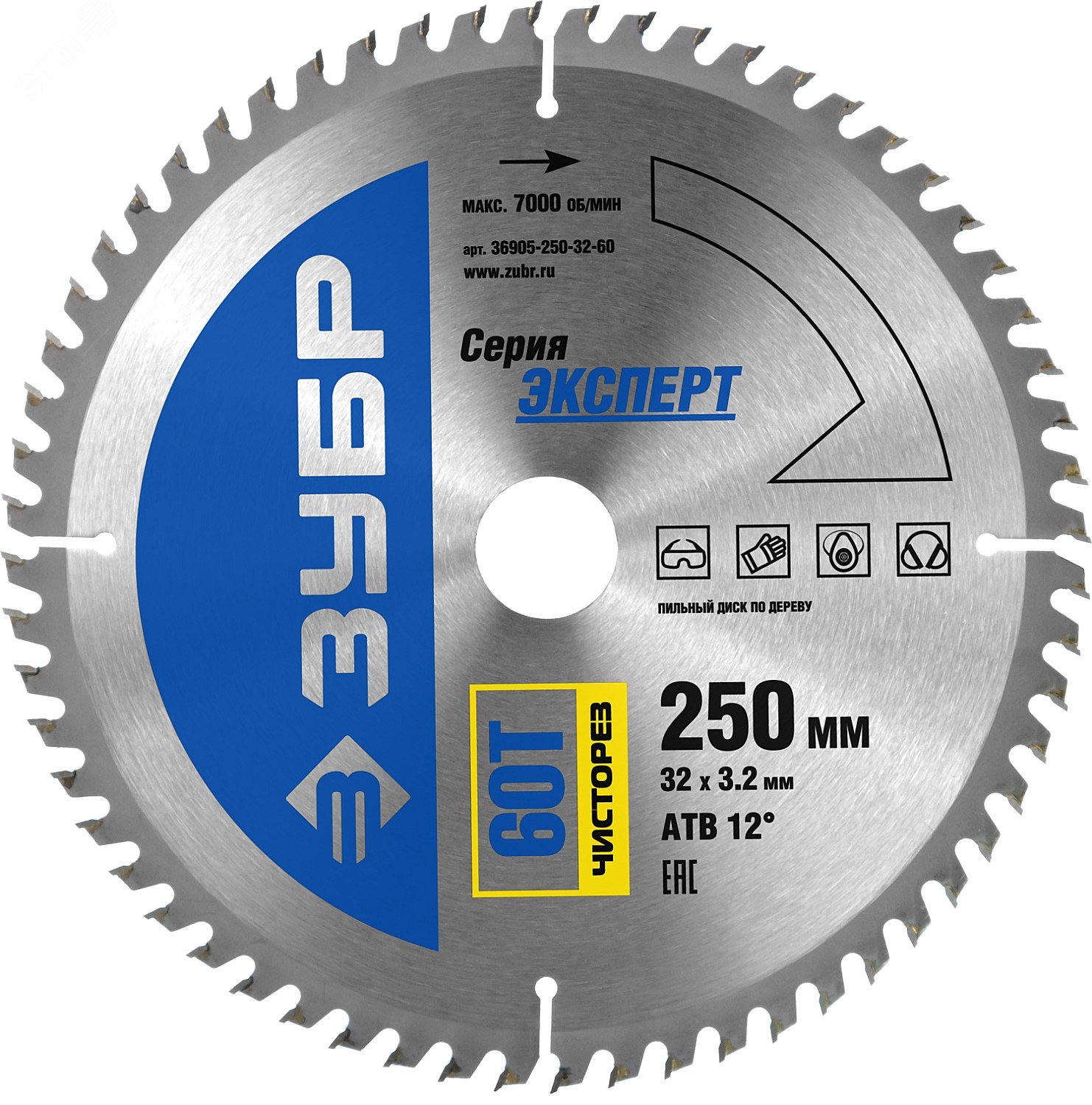 Изображение товара Диск пильный по дереву Чисторез 250X32мм 60Т (шт)