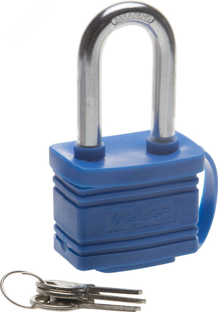 Изображение товара Навесной всепогодный замок ЭКСПЕРТ 50 мм ЗУБР надежное запирание