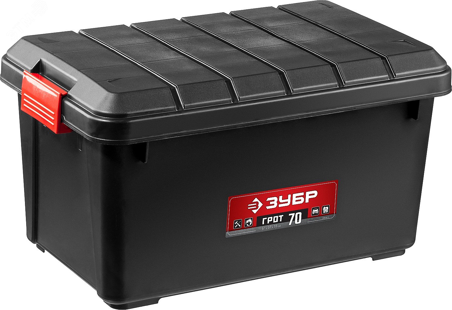 Изображение товара Ящик-контейнер с крышкой 70 л ГРОТ-70 надежное хранение