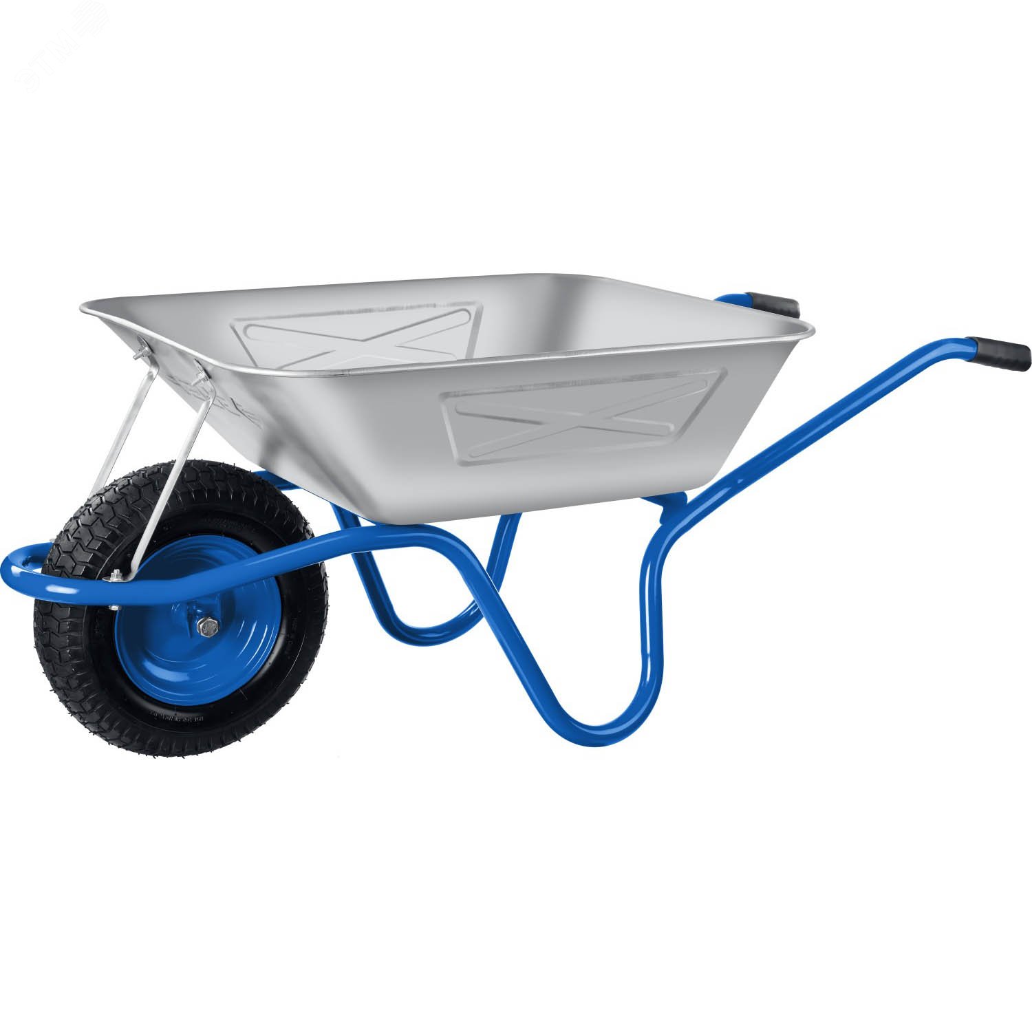 Изображение товара Строительная тачка с одноколесным пневматическим колесом ПТ-250 130 л 250 кг ЗУБР