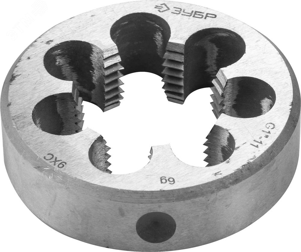 Изображение товара Плашка трубная G 1 дюйм сталь 9ХС ручная для резьбы труб