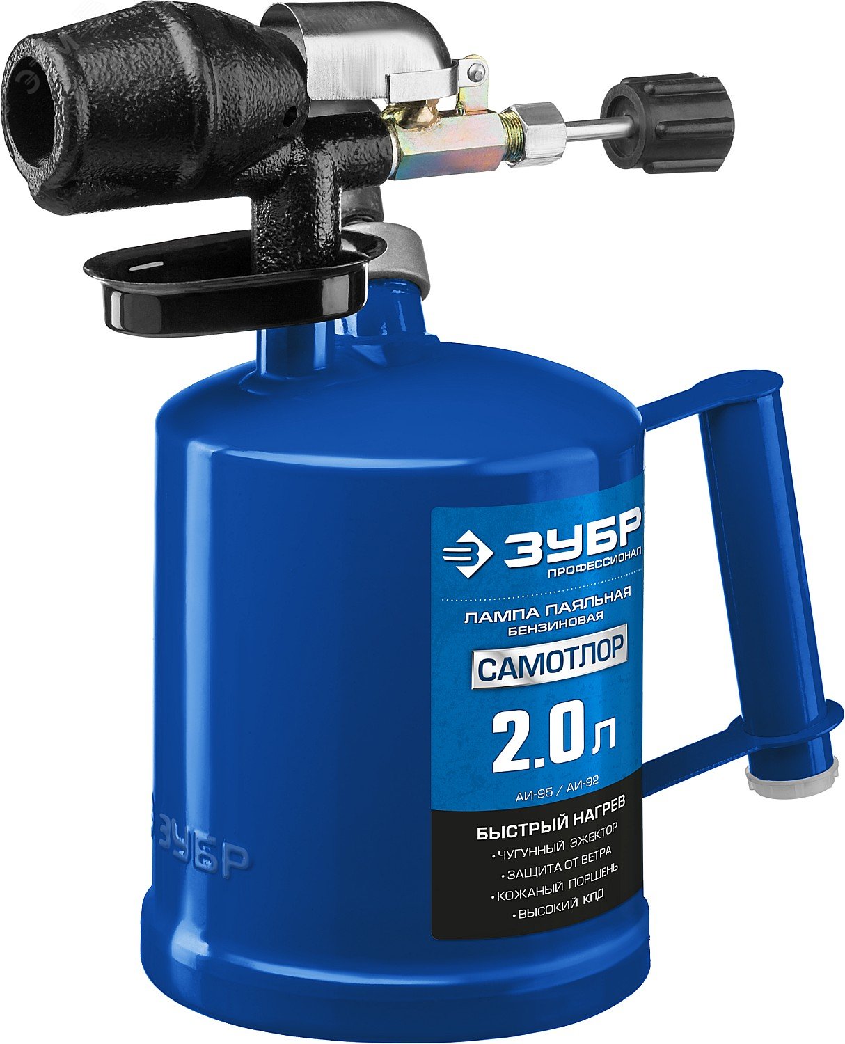 Изображение товара Лампа паяльная САМОТЛОР с чугунным эжектором 2,0 л Профессионал