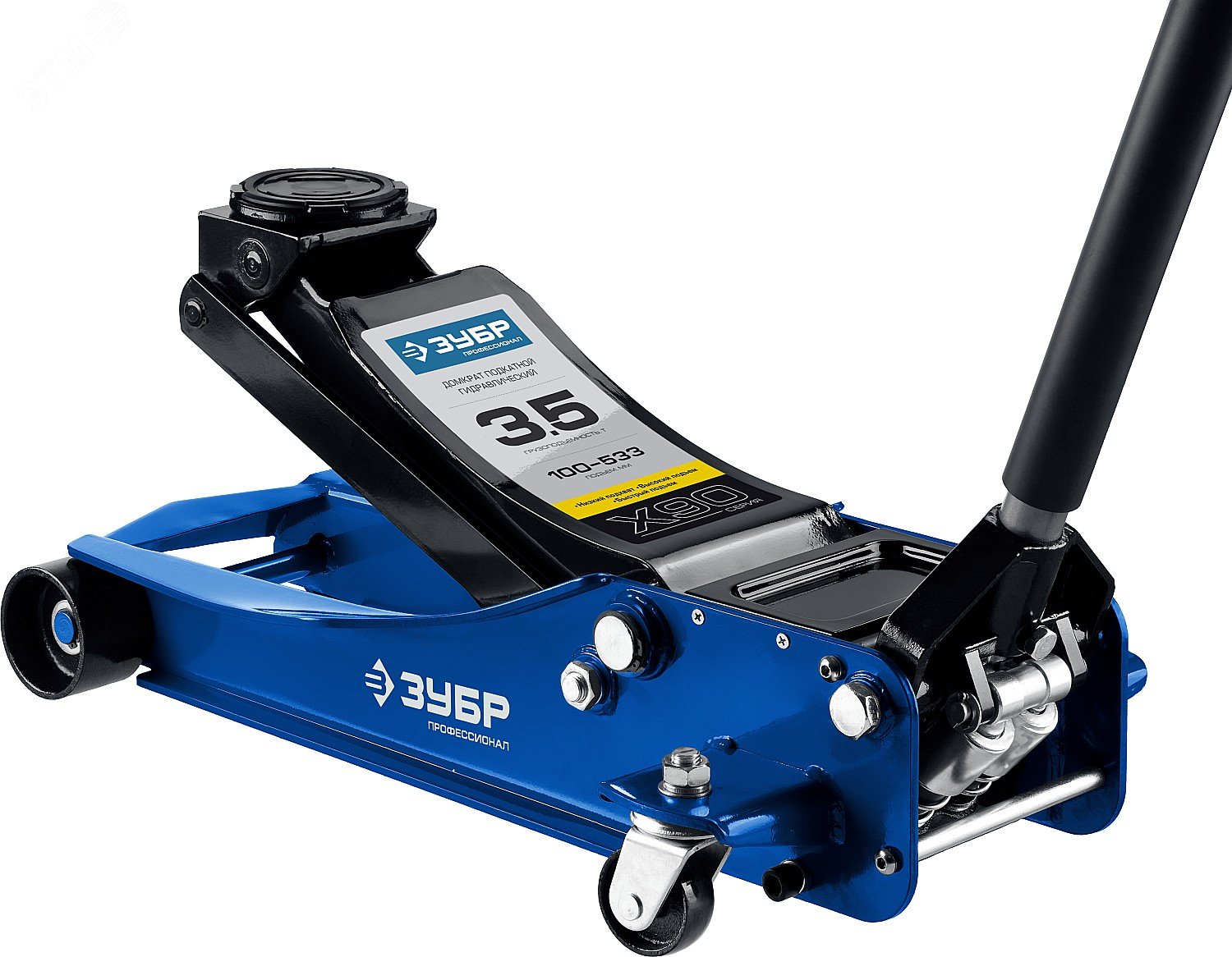Изображение товара Подкатной домкрат гидравлический универсальный для СТО X90 3.5т, 100-533мм, Профессионал (шт)