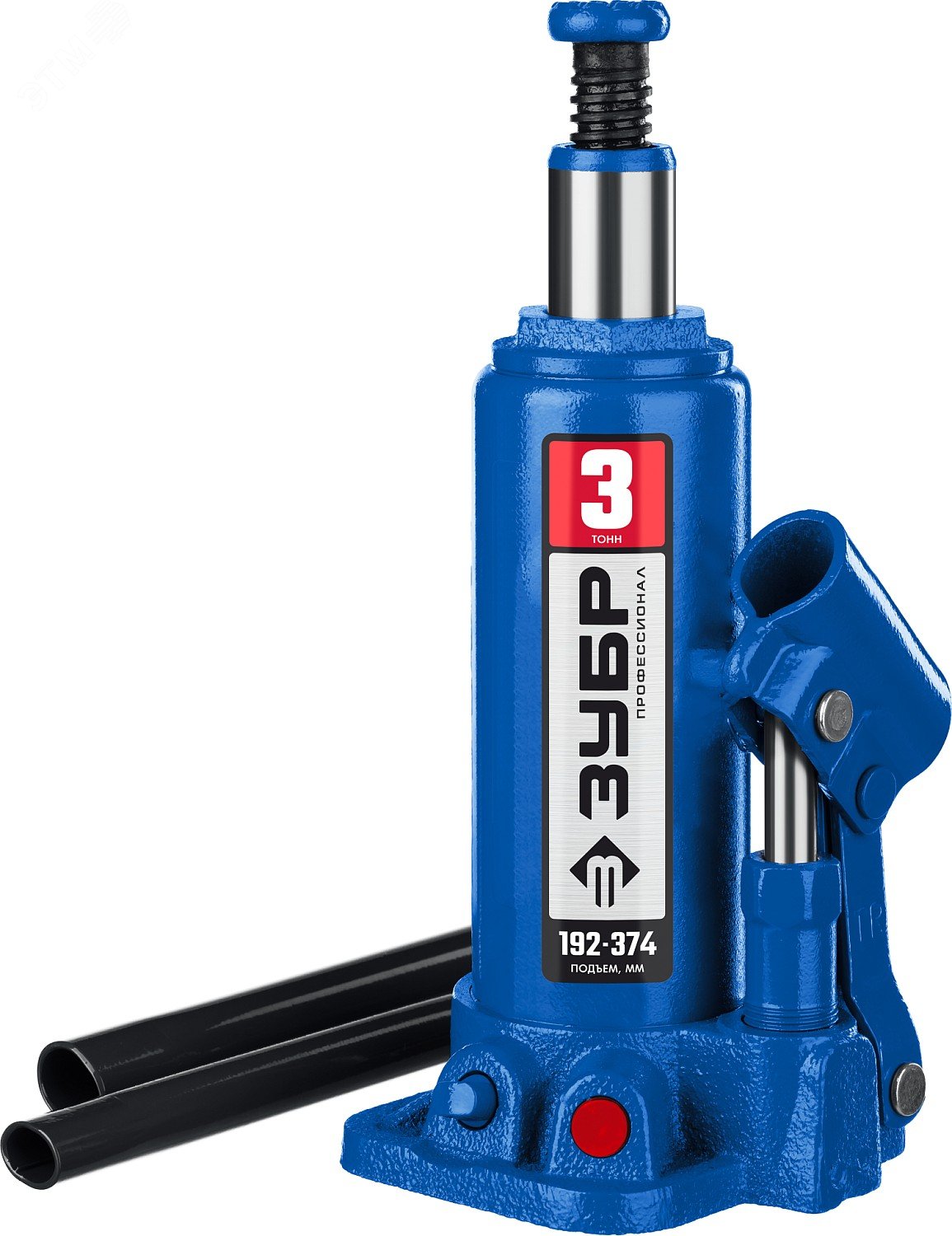 Изображение товара Домкрат бутылочный гидравлический 3т, 192-374мм, Профессионал (шт)