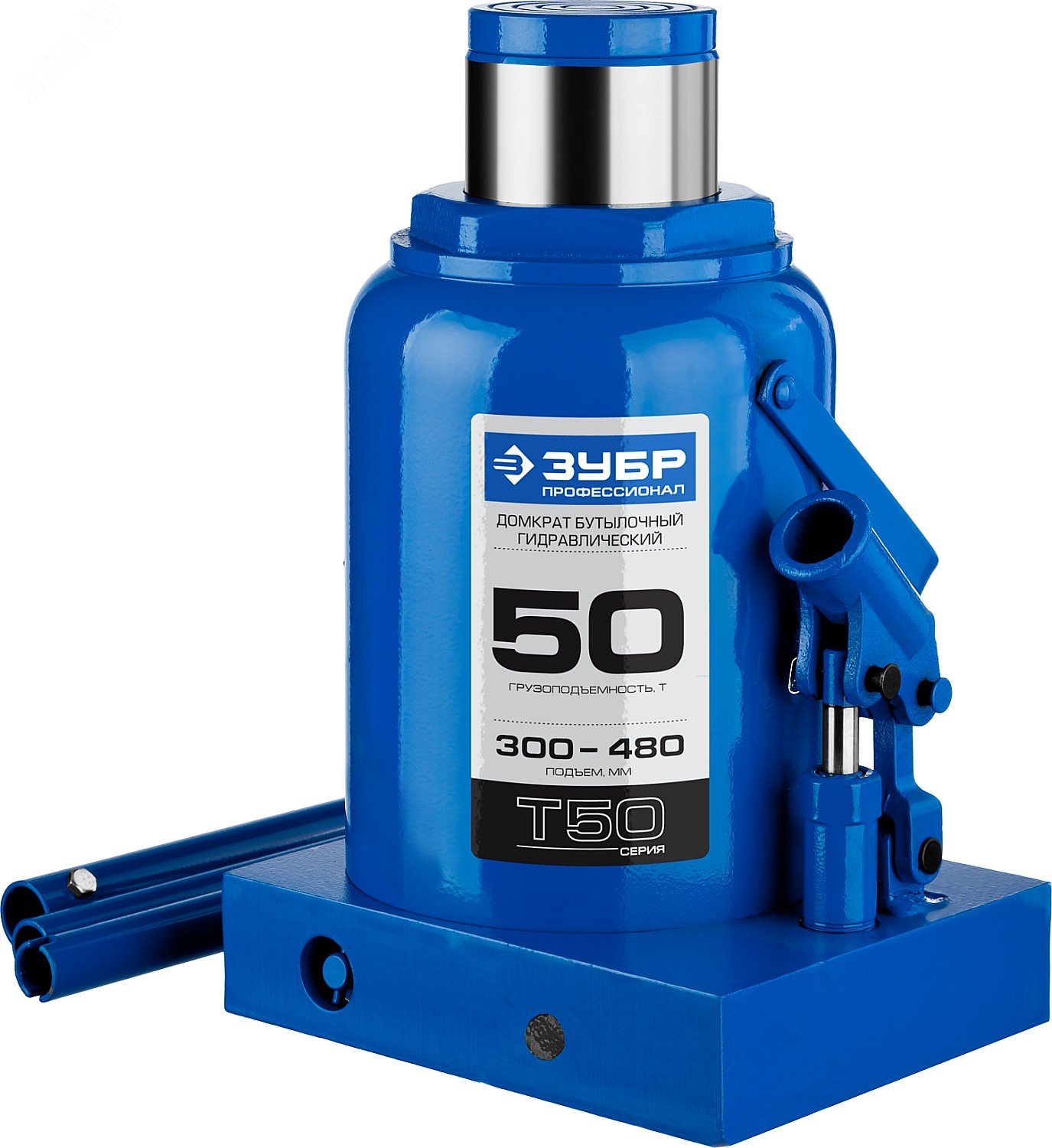 Изображение товара Домкрат бутылочный гидравлический 50т, 300-480мм, Профессионал (шт)