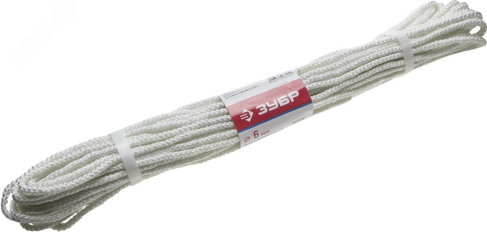 Изображение товара Фал капроновый, d=6,0 мм, 20 м, 650 кгс, 20,5 ктекс (шт)