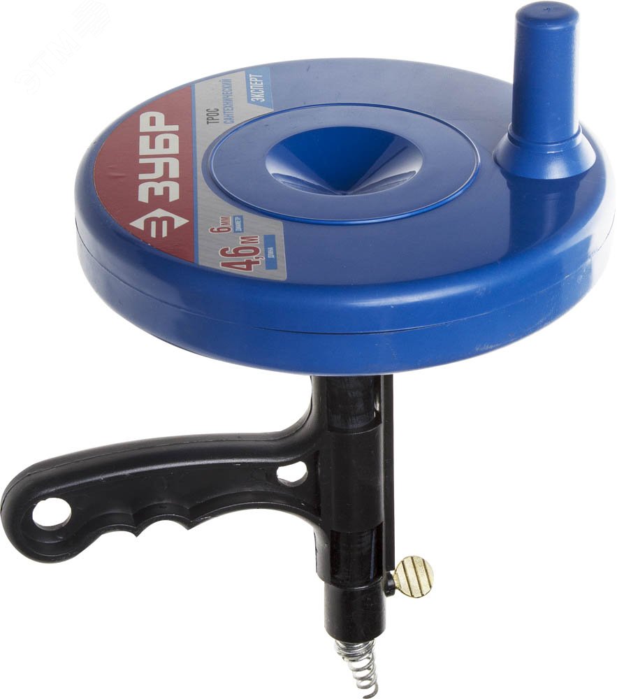 Изображение товара Трос сантехнический 4.6 м 6 мм в пластиковом корпусе ЗУБР