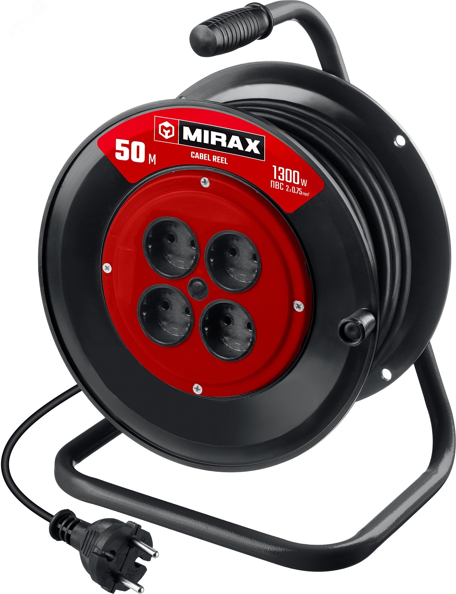 Изображение товара Удлинитель ЗУБР MIRAX 55052-50 на катушке 50 м, 16 А, 220 В