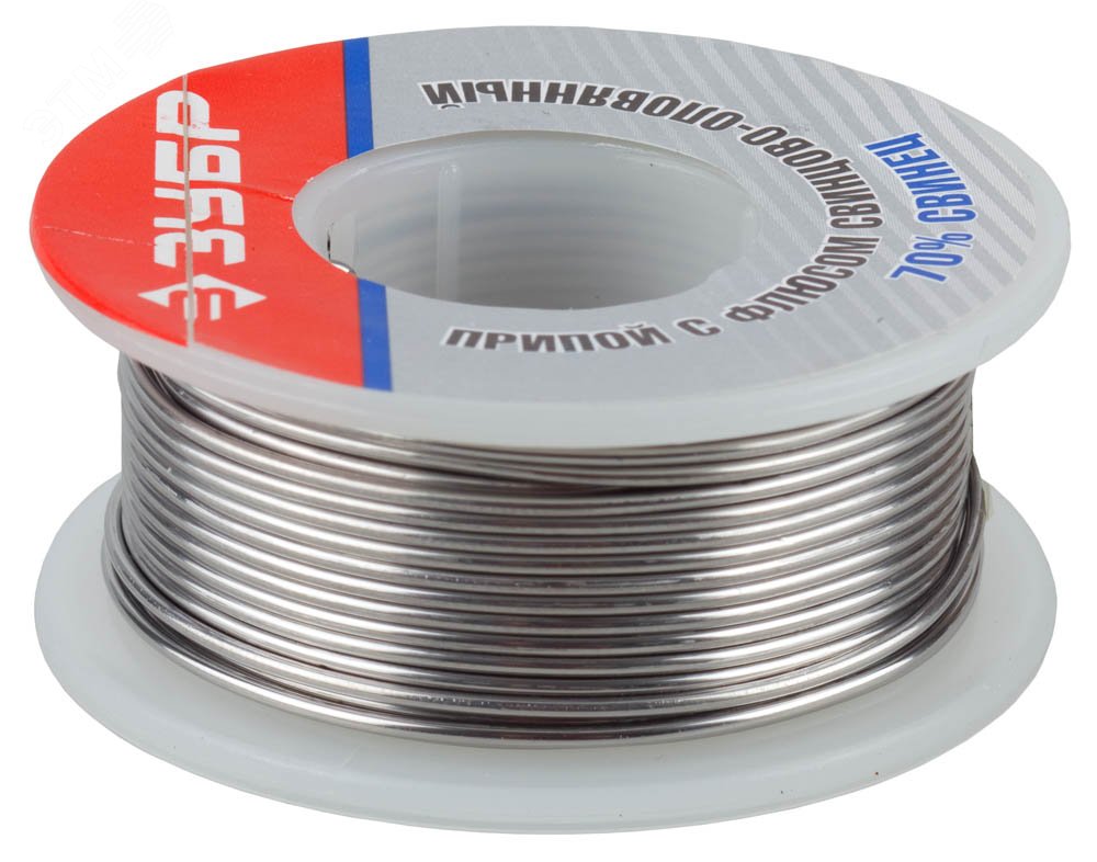 Изображение товара Припой оловянно-свинцовый, 30% Sn / 70% Pb, 100гр (шт)