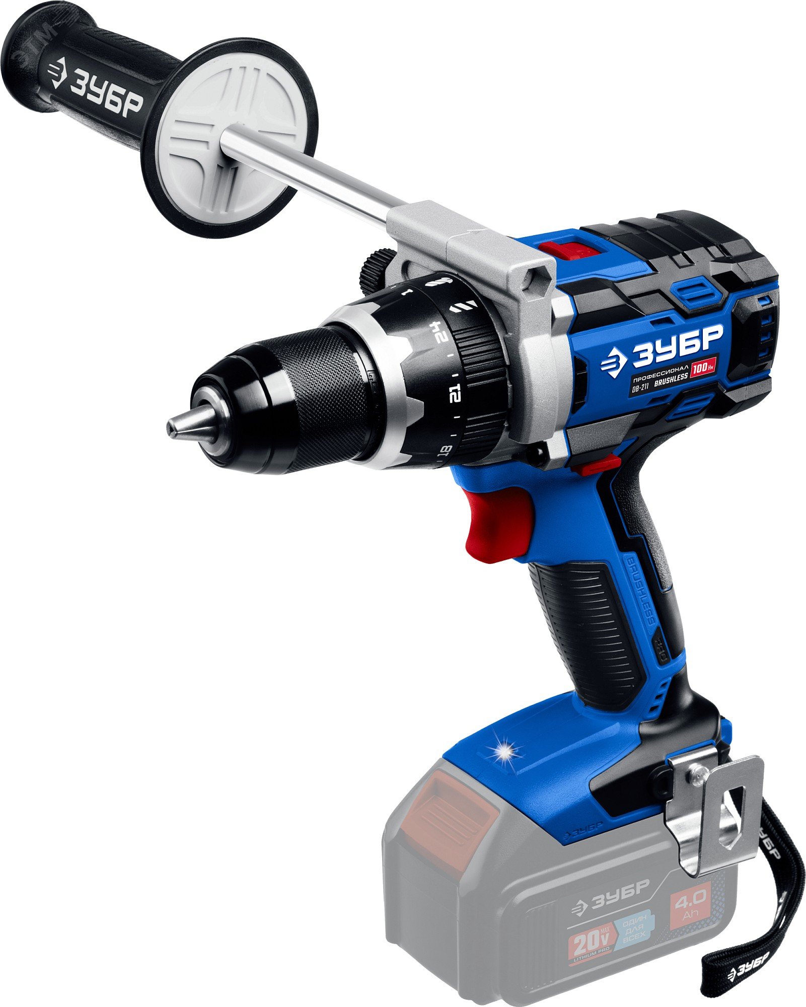 Изображение товара Бесщеточный дрель-шуруповерт 20 В с функцией удара ЗУБР