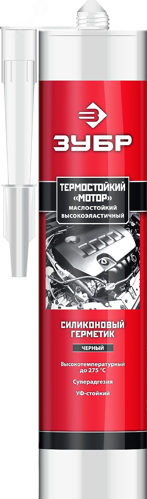 Изображение товара Герметик термостойкий силиконовый Мотор 280мл до 250C черный