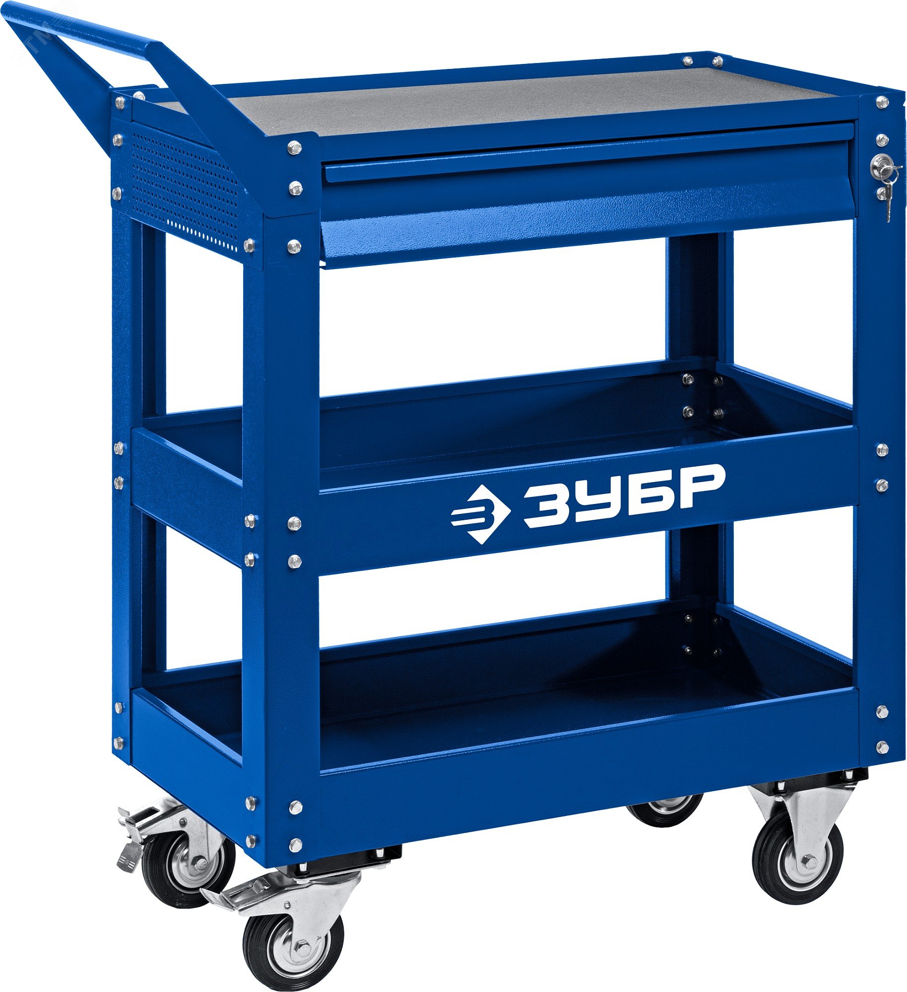 Изображение товара Тележка инструментальная с выдвижным ящиком и 2 полками ЗУБР