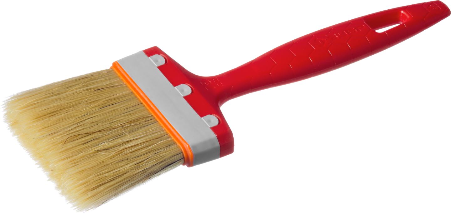 Кисть плоская ''УНИВЕРСАЛ-СТАНДАРТ'', натуральная щетина, пластмассовая ручка, 3''/75мм
