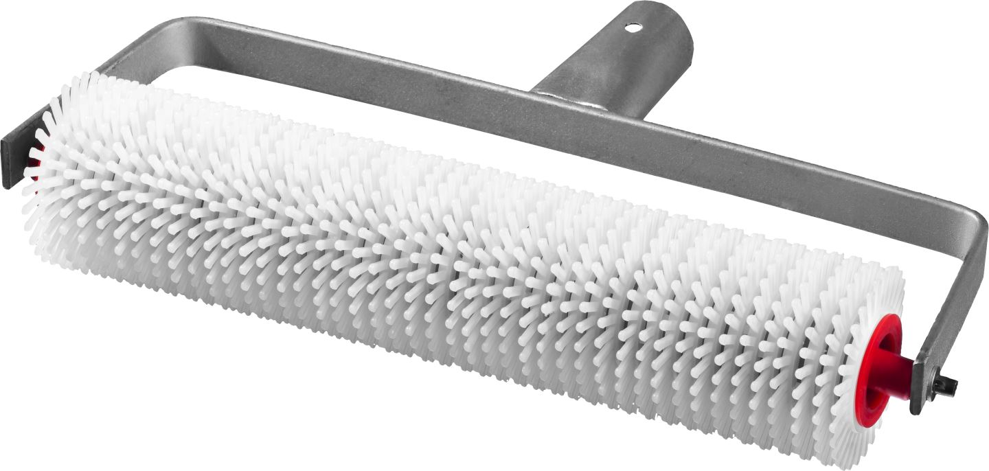 Валик игольчатый ''Мастер'' для наливных полов на металлической рамке, под удлинитель, пластмассовые иглы 13мм, 72х300мм