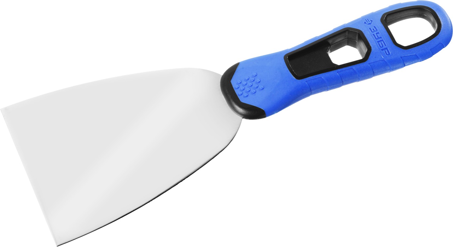 Шпатель ''Профессионал'' профилированное нержавеющее полотно, 2к ручка, 80мм