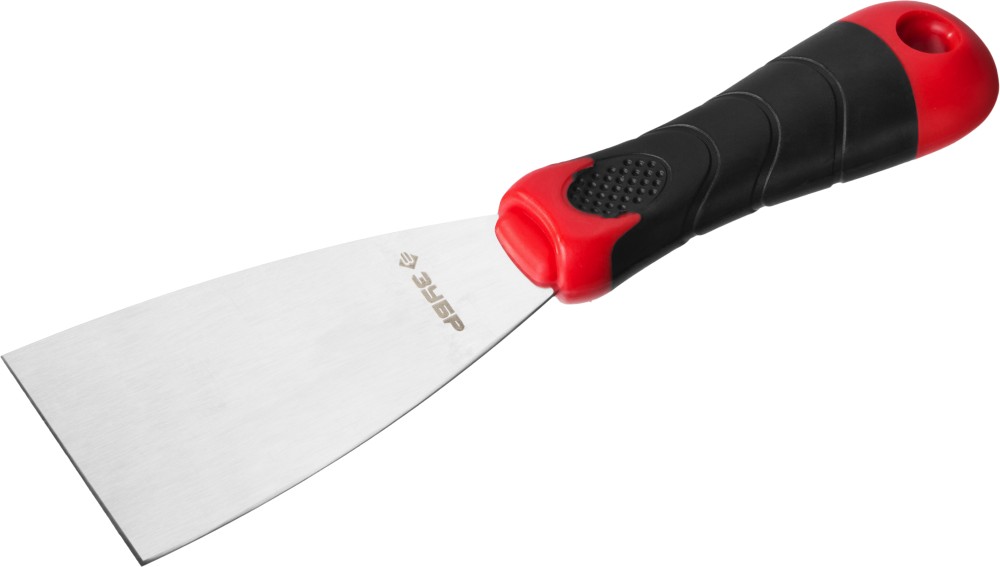 Шпатель ''Мастер'', профилированное нержавеющее полотно, 2к ручка, 60мм