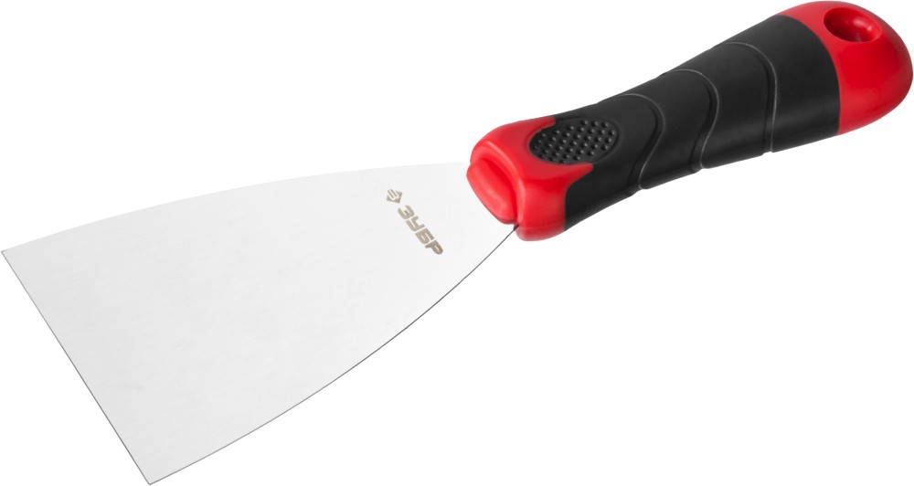 Шпатель ''Мастер'', профилированное нержавеющее полотно, 2к ручка, 80мм