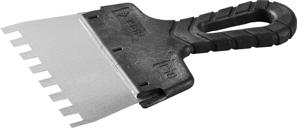 Шпатель ''Мастер'' ФАСАДНЫЙ, нержавеющее полотно, 150мм, зуб 10х10мм