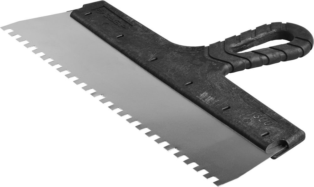 Шпатель ''Мастер'' ФАСАДНЫЙ, нержавеющее полотно, 300мм, зуб 6х6мм