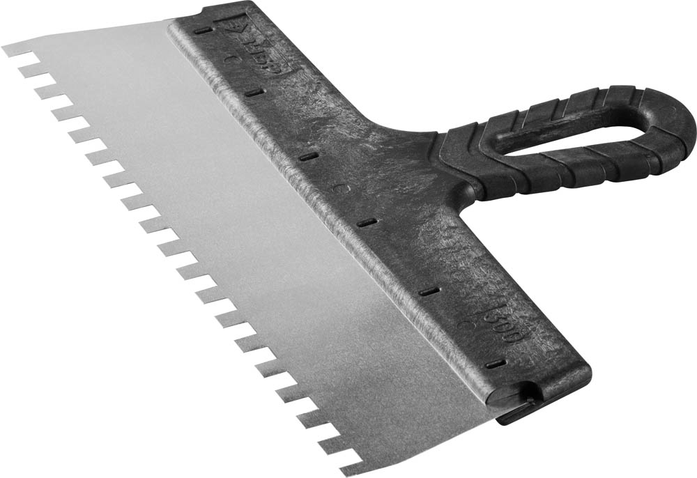 Шпатель ''Мастер'' ФАСАДНЫЙ, нержавеющее полотно, 300мм, зуб 8х8мм