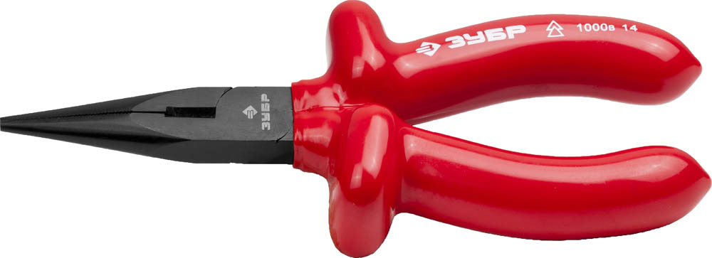 Тонкогубцы ''ЭЛЕКТРИК'' диэлектрические, высоковольтные до ~1000В, маслобензостойкая рукоятка, 160мм, Мастер 2214-3-16