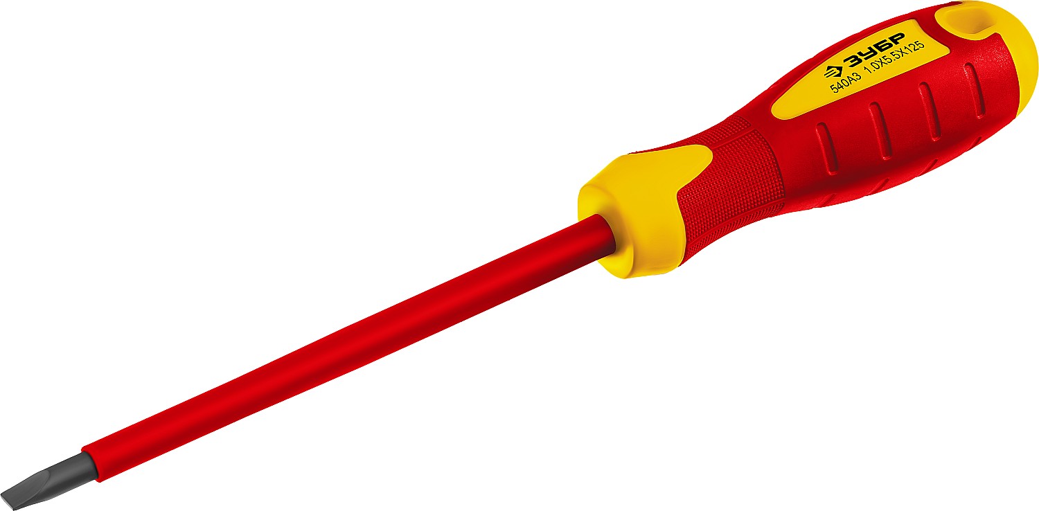 Диэлектрическая отвёртка Профессионал Электрик SL5.5х125 мм