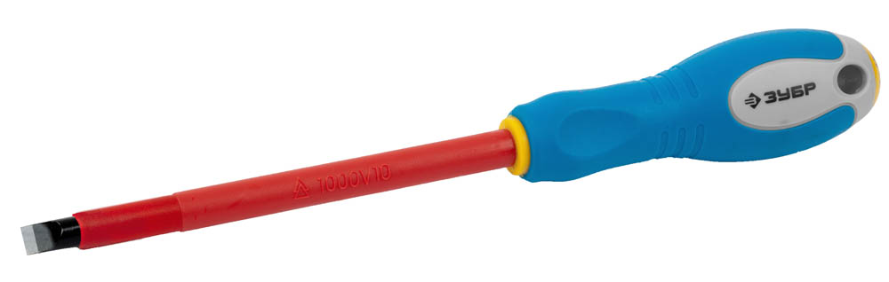 Отвертка Cr-V, трехкомпонент рукоятка, высоковольтная до ~1000В, SL, 8,0x175 мм ''ПРОФИ ЭЛЕКТРИК''.